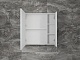 Style Line Зеркальный шкаф Стокгольм 70 белый рифленый софт – фотография-10